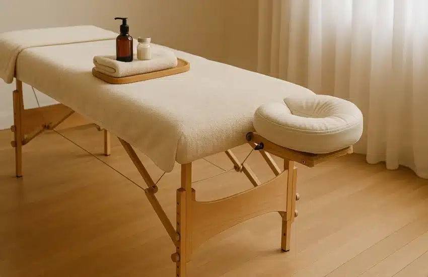 bienfaits spa à domicile – table de massage pliable