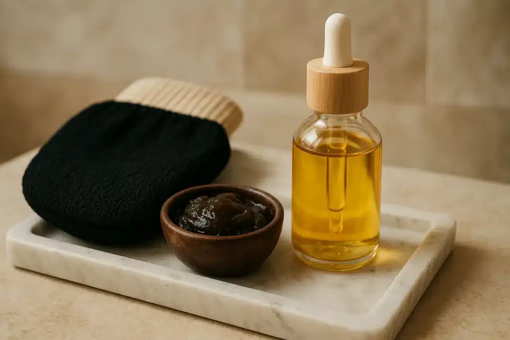 Savon noir utilisé dans le rituel spa marocain à Marrakech