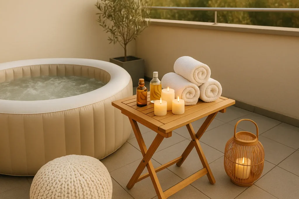 Accessoires d’entretien de spa maison pas cher : filtres, bâche, produits naturels.