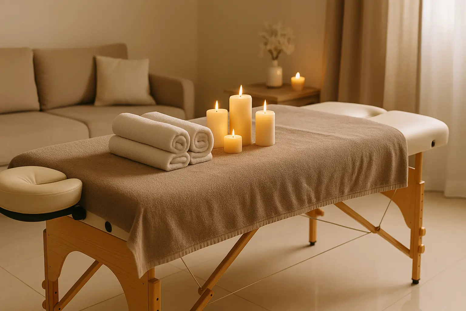 table de massage pliable spa maison relaxant